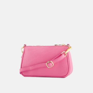 Skórzana mała torebka VENEZIA w kolorze różowym.