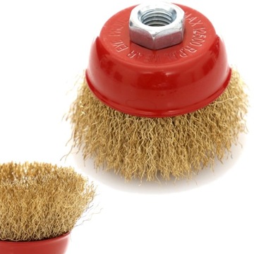 ПРОВОЛОЧНАЯ ЩЕТКА 75 мм M14, ЛАТУННАЯ ПЕРЕДНЯЯ ЧАСТЬ