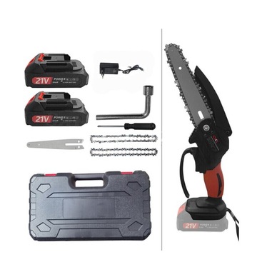 АККУМУЛЯТОРНАЯ ЦЕПНАЯ ПИЛА МОЩНАЯ РУЧНАЯ ПИЛА 6 ДЮЙМОВ, 2 АККУМУЛЯТОРА