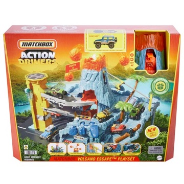 MATCHBOX HHW 21 UCIECZKA Z WULKANU PRAWDZIWE PRZYGODY TOR SAMOCHODOWY AUTKO