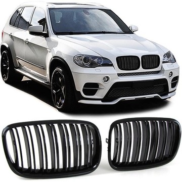 GRILL NERKI ATRAPA BMW X5 E70 X6 E71 CZARNY POŁYSK