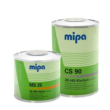 MIPA LAKIER BEZBARWNY 2K-HS CS90 + UTW MS25 KPL 1,5L