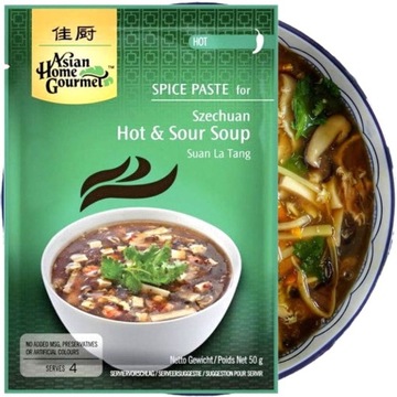 Pasta Do Ostro Kwaśnej Zupy Syczuańskiej Sechuan Sou 50g ASIAN HOME GOURMET
