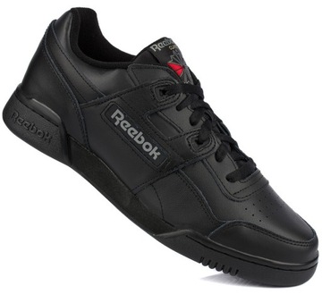 REEBOK WORKOUT PLUS MĘSKIE CZARNE BUTY SNEAKERSY SPORTOWE SKÓRZANE r. 43