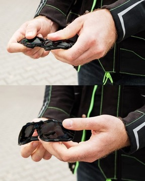 ОЧКИ ЗАЩИТНЫЕ РАБОЧИЕ С ПЕННОЙ ВСТАВКОЙ, ТОНИРОВАННЫЕ, ТЕМНЫЕ, ДЛЯ РАБОТЫ