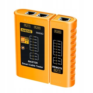 Tester kabli sieciowych dla linii RJ11 RJ45