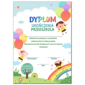 Dyplom ukończenia przedszkola wz. 36