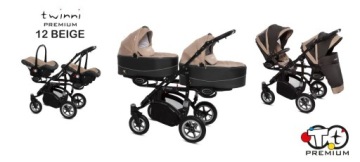 Baby Active TWINNI - коляска для близнецов TWINNY 3 в 1