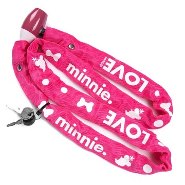ZAPIĘCIE ROWEROWE BLOKADA ŁAŃCUCH 120 cm MINNIE