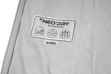 KURTKA PRZEJŚCIOWA SOFTSHELL Z KAPTUREM DAMSKA 4F SZARA H4Z22 r M