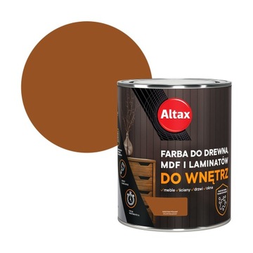 ALTAX FARBA DO DREWNA MDF LAMINATÓW 0,75L KASZTAN