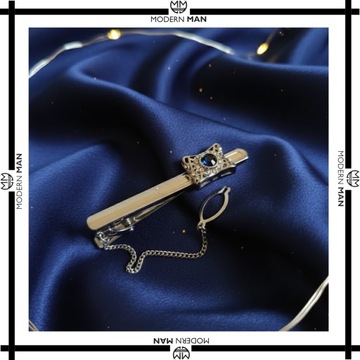 ЗАЖИМ ДЛЯ ГАЛСТКА СЕРЕБРЯНАЯ ЭЛЕГАНТНАЯ КОРОБКА ПОДАРОК ​​ДЛЯ НЕГО САНТА КЛАУС