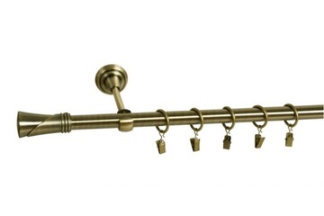 Karnisz pojedynczy metal 19mm /400 cm antyk wzory