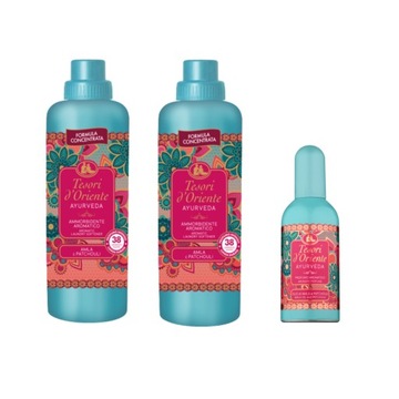 Tesori zestaw Ayurveda: 2 x koncentrat do płukania tkanin + perfumy 100 ml