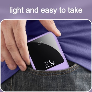 POWERBANK 10000 МАЧ МОЩНОЕ БЫСТРОЕ ЗАРЯДНОЕ УСТРОЙСТВО 22,5 Вт 2XUSB A/USB-C СВЕТОДИОДНЫЙ ДИСПЛЕЙ