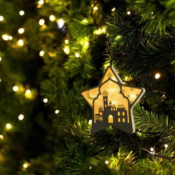 Деревянные светильники Eid AL Adha, декоративный ночник, подвесной светильник, стиль C