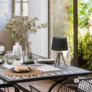 НАСТОЛЬНАЯ ЛАМПА НОЧНИК ДЕРЕВО + ТКАНЬ БОХО