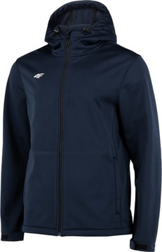 4F КУРТКА СОФТШЕЛЛ С КАПЮШОНОМ SFMb ТЕМНО-СИНЯЯ размер M