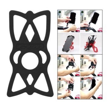 Мотоциклетный силиконовый держатель для телефона Универсальный велосипедный телефон черный