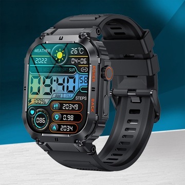 SMARTWATCH ZEGAREK MĘSKI Z FUNKCJA ROZMOWY SPORT POMIARY WODOODPORNY PL