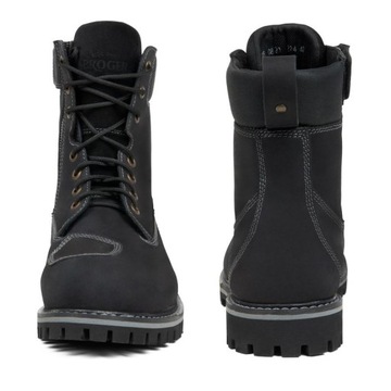 ЧЕРНЫЕ КОЖАНЫЕ ТУФЛИ BROGER ALASKA II 44 БЕСПЛАТНО