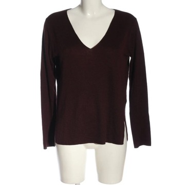 H&M BASIC Rozm. EU 36 czerwony V-Neck Sweater