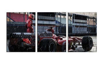 3x OBRAZ NA ŚCIANĘ TRYPTYK SCHUMACHER F1 50x70