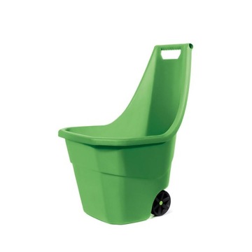 TACZKA OGRODOWA LEKKA PLASTIKOWA MOCNA DWUKOŁOWA 55L OLIWKA