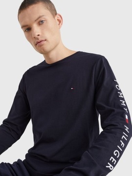 Longsleeve Męski Tommy Hilfiger Logo Granatowy S MW0MW09096 DW5