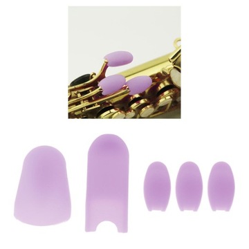 1 zestaw saksofonowych silikonowych poduszek pod kciuk Podkładki pod dłonie w kolorze fioletowym
