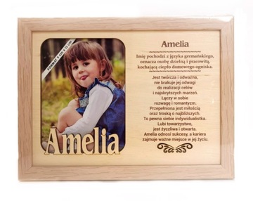 Ramka na zdjęcie dla niej AMELIA urodziny chrzest