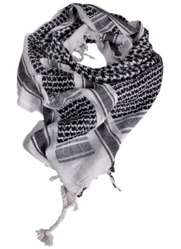 ARAFATKA KEFIJA SHEMAGH ШАРФ ВОЕННЫЙ MIL-TEC 110X110см БЕЛЫЙ ЧЕРНЫЙ