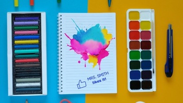 Штамп для учителя, тема, оценка, картинка