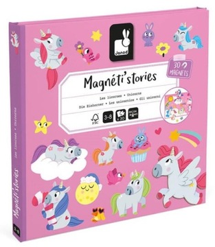 Jednorożce układanka magnetyczna Magneti`stories Janod 3+