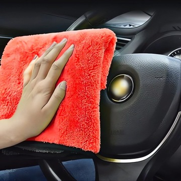 Пушистое автомобильное полотенце из микрофибры для сушки краски, 90х60 см