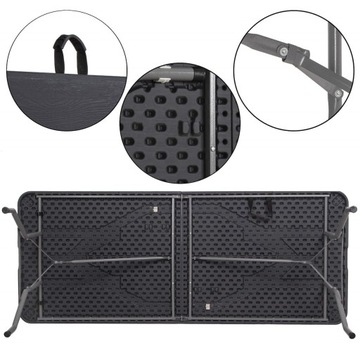 САДОВЫЙ СТОЛ, СКЛАДНОЙ, ТУРИСТИЧЕСКИЙ БАНКЕТНЫЙ ЧЕМОДАН, ЧЕРНЫЙ