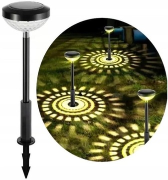 ZESTAW 2 x LAMPA SOLARNA WBIJANA OGRODOWA LED UFO