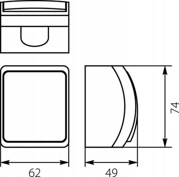 KOALA ОДИНОЧНЫЙ НАКЛАДНОЙ ВЫКЛЮЧАТЕЛЬ IP44 151-01 БЕЛЫЙ