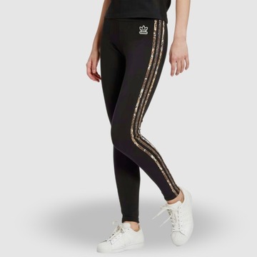 Legginsy Sportowe Damskie Adidas Trefoil Getry Bawełniane 3-Stripes XXS