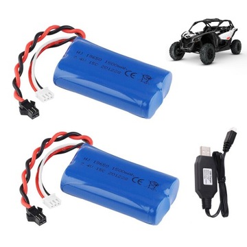 AKUMULATOR BATERIA 7.4V 1500mAh ZAPAS DO AUTA RC 2szt