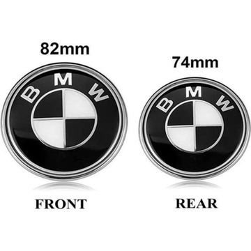 2 SZT. BMW Emblemat 82mm Kaptur 74mm Bagażnika