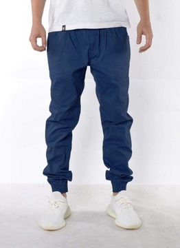 Spodnie 4XL Bossline Casual Joggery Niebieskie luźne baggy