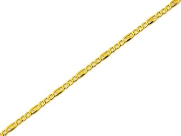 Bransoletka złota pr.585 łańcuszkowa figaro męska 4.2mm 2.08g klasyczna