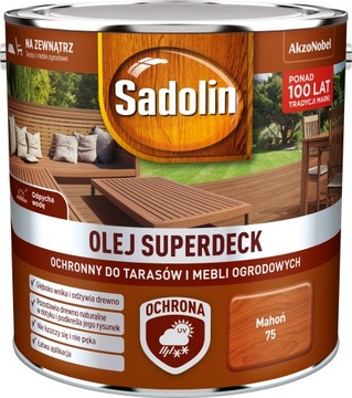 Olej do tarasów Sadolin Superdeck 2,5L Mahoń