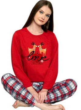 PIŻAMA ŚWIĄTECZNA MIKOŁAJ PREZENT BAWEŁNA L/XL
