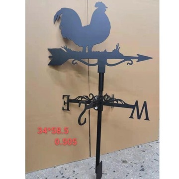 Флюгер Петух в металлическом стиле 4