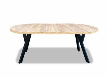 Okrągły rozkładany stół jadalniany Zona industrialny design funkcjonalny