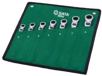 Рожковые ключи рожковые с трещоткой 7e SATA