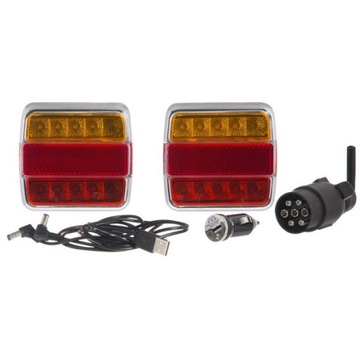Zestaw lamp bezprzewodowych 12V do przyczepki masz