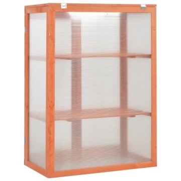 vidaXL Шкаф для растений в теплице, деревянный 75 x 47 x 109 см